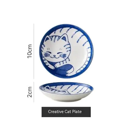 Ceramic Cat Pattern Dish